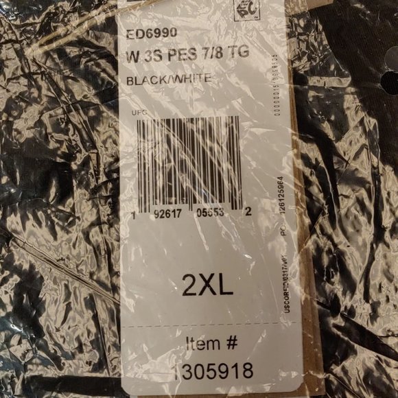 ADIDAS Women 7/8 Length 3-Stripe Active Tight High Waisted--Black - Picture 10 of 11